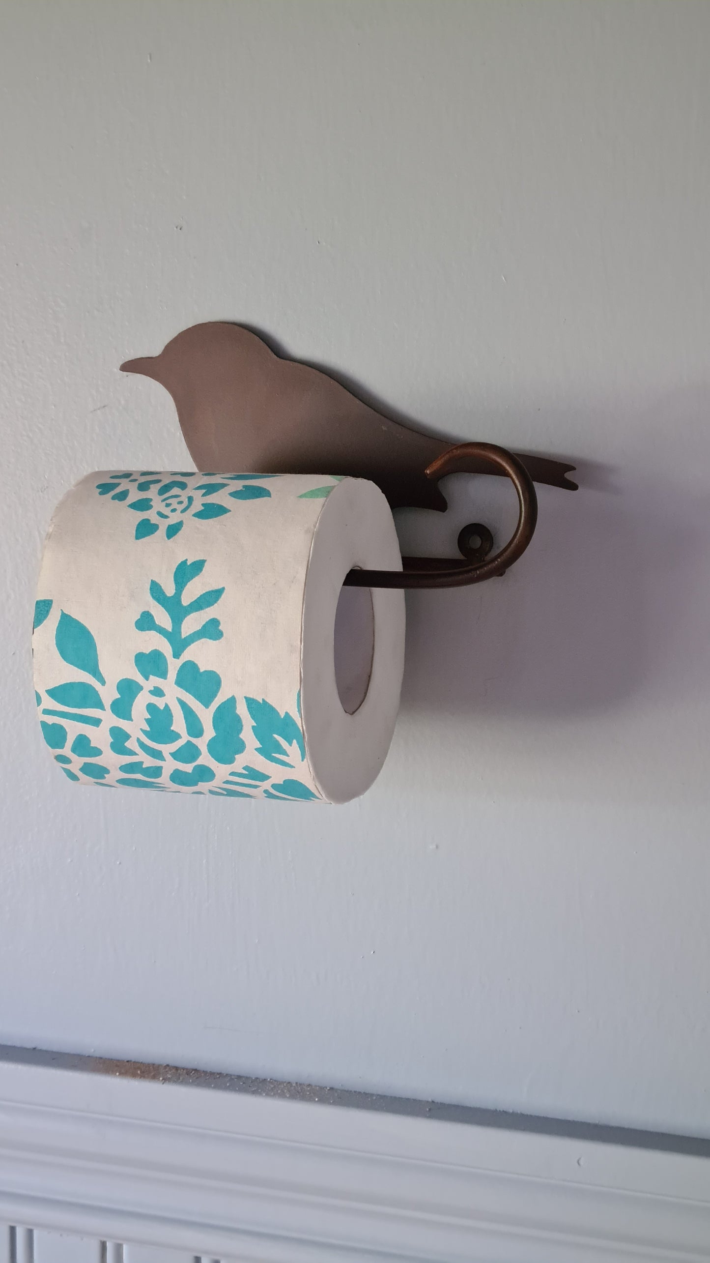 Baños - Portarrollos/Toallero de Pared Simple - "Pájaro"