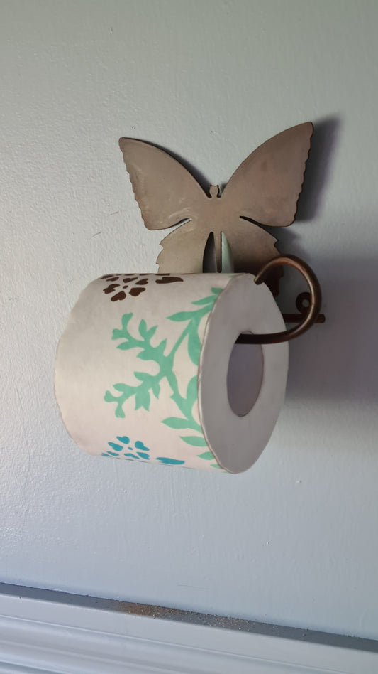 Baños - Portarrollos/Toallero de Pared Simple - "Mariposa Lisa"