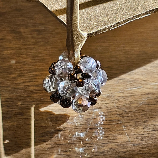 Portatostadas con Flores Vidrio - (Con piedritas) - x4 Unid