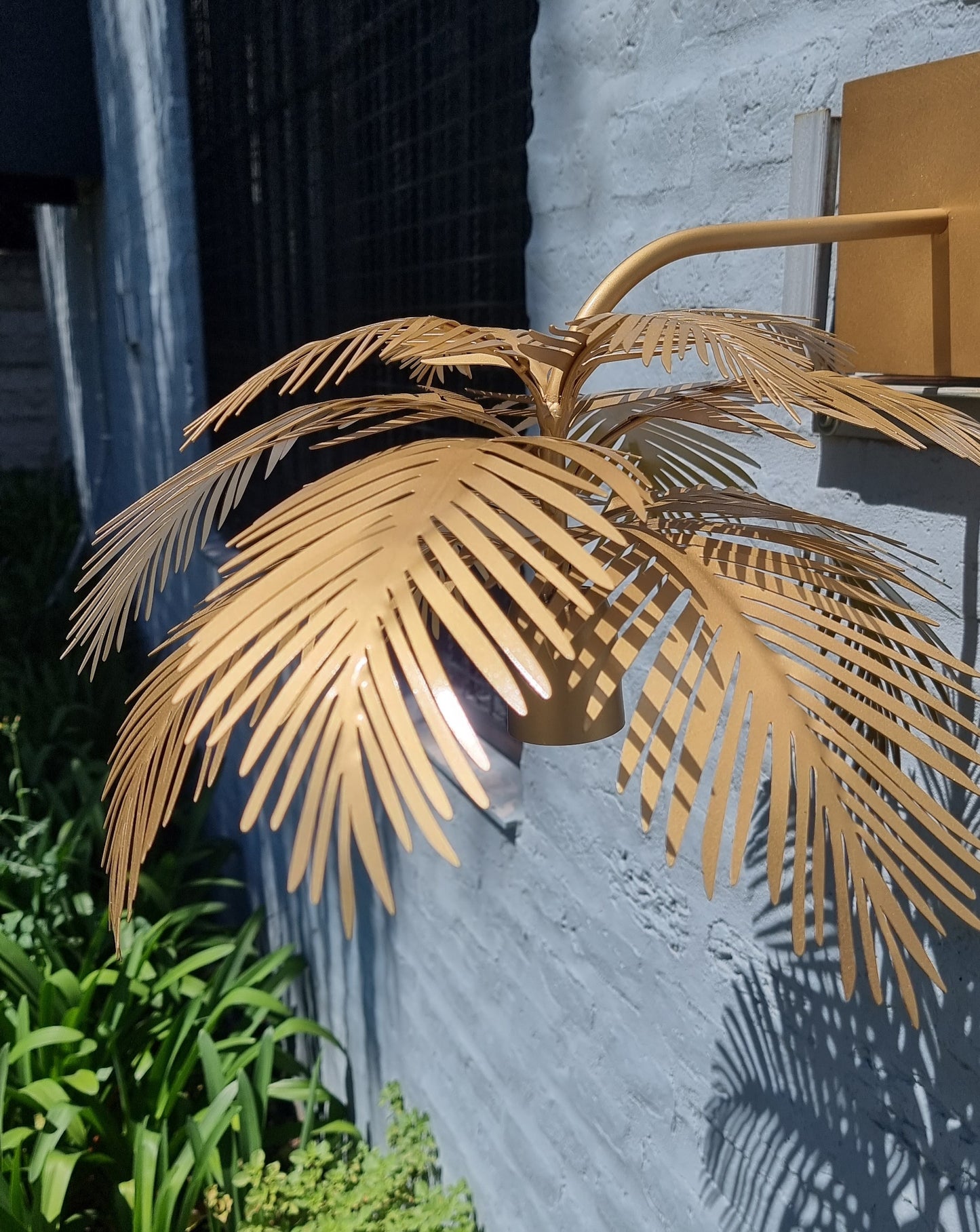 Hojas - Apliques de Pared - "Palm Beach con Palito" - 1 Luz