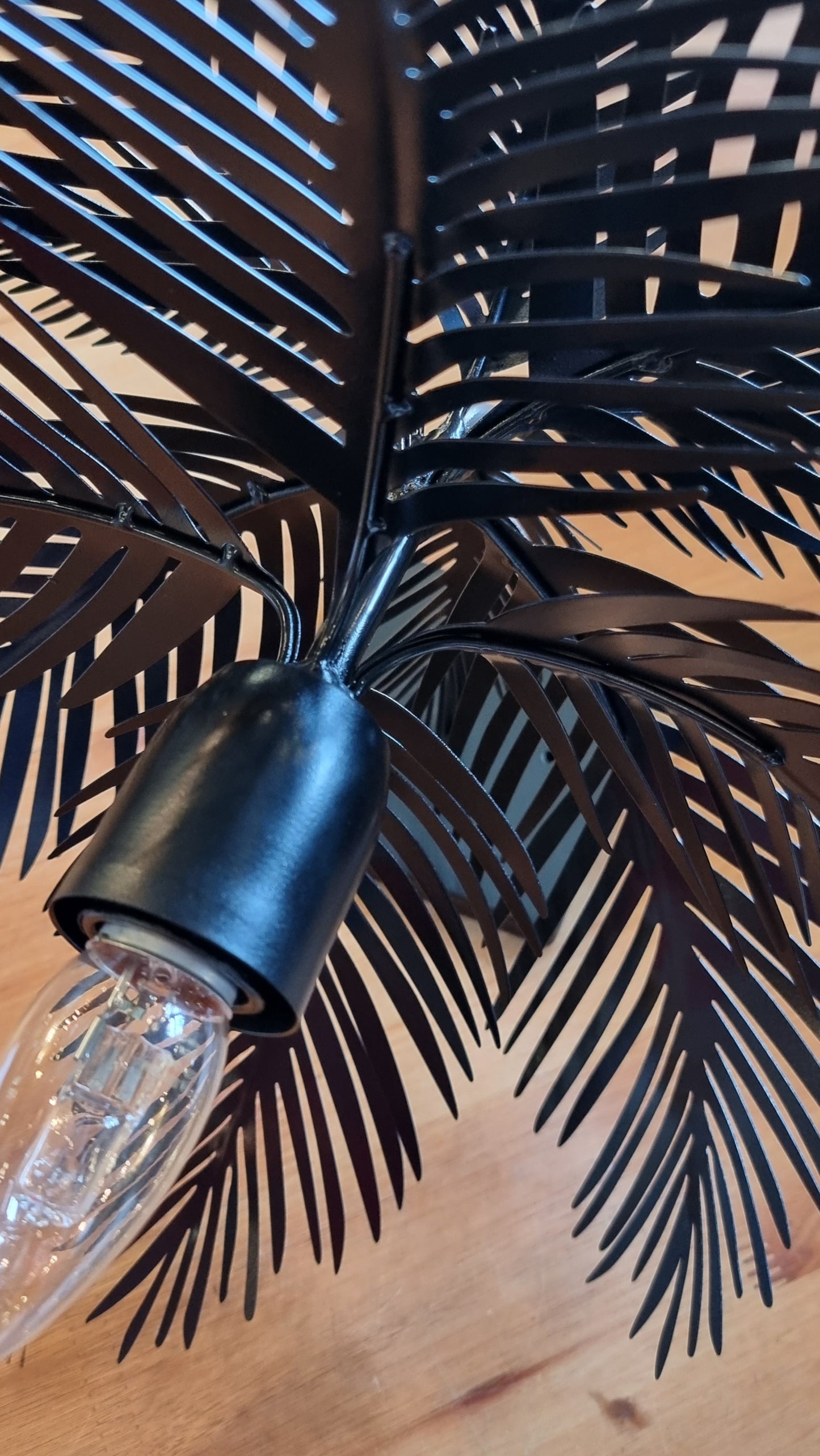 Hojas - Apliques de Pared - "Palm Beach con Palito" - 1 Luz