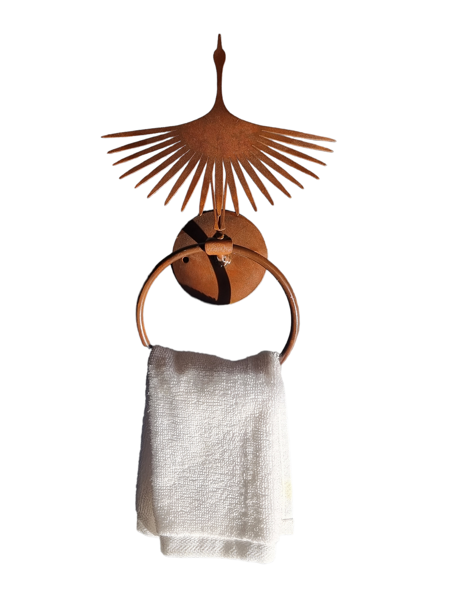 Baños (Fauna) - Toalleros de Pared Circular - "Pájaro Art Deco"