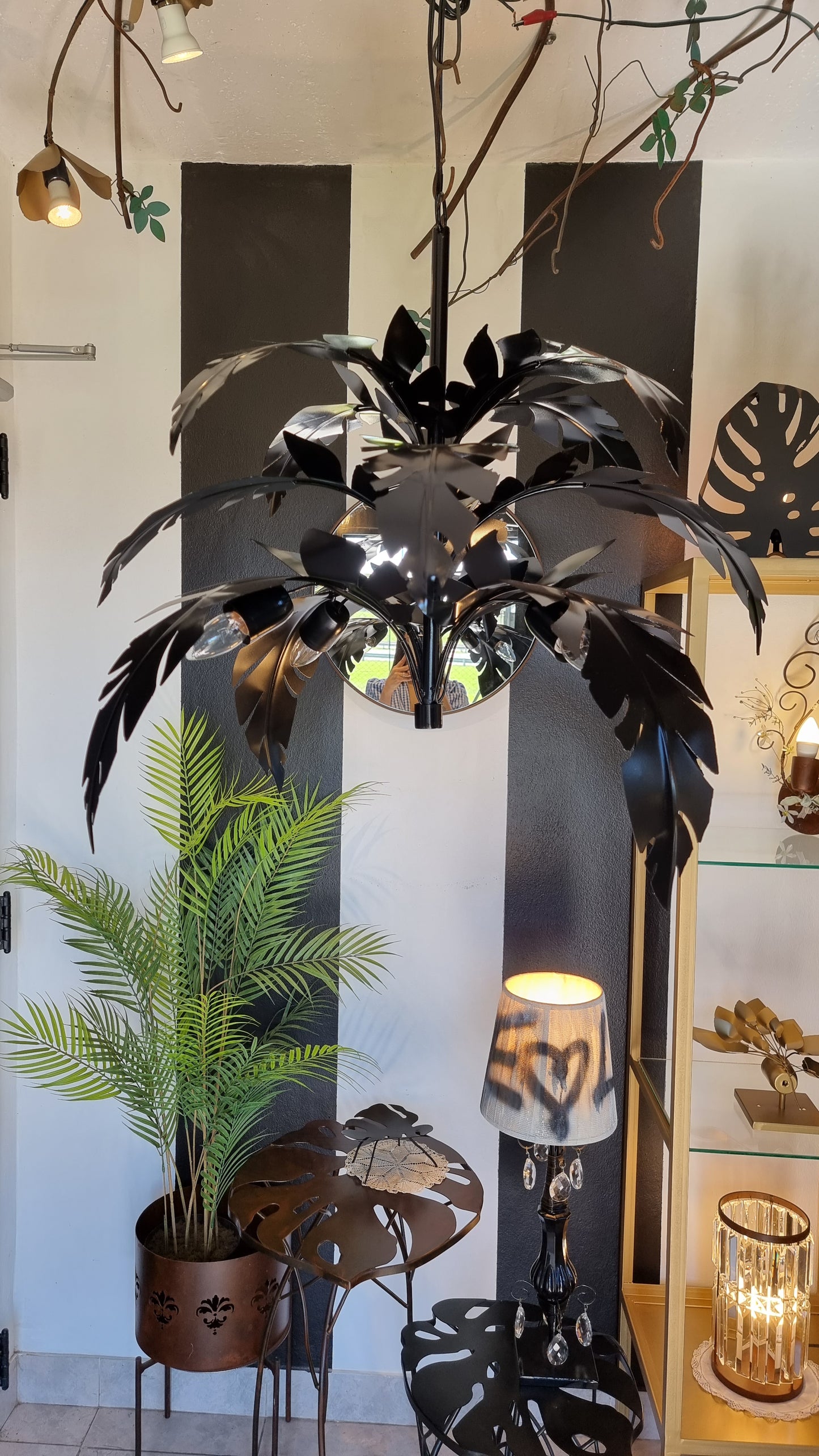 Hojas - Lámparas "Palmera Tropical" - 4 Luces