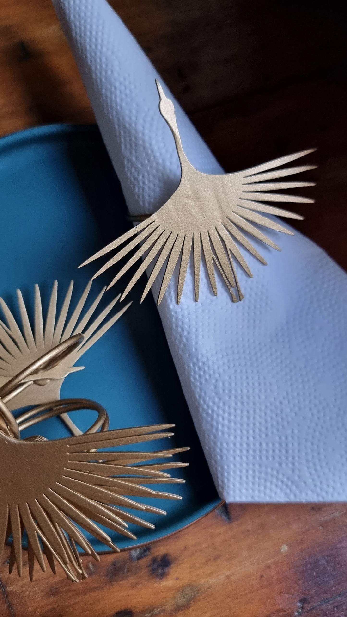 Fauna - Servilleteros Individuales x6 - "Pájaro Art Deco"