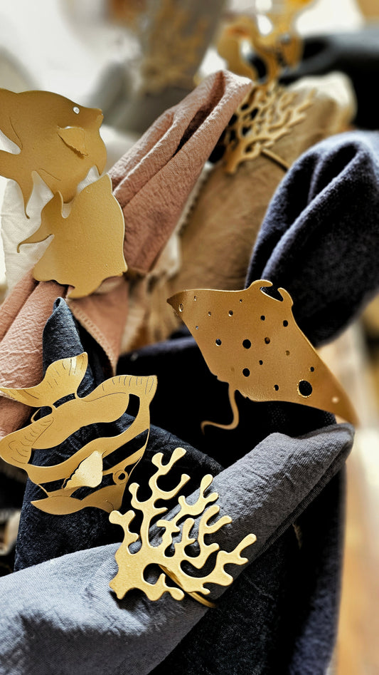 Mar - Servilleteros Individuales x6 - "Bajo el Mar"