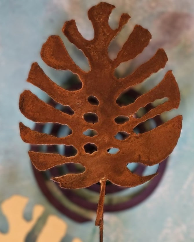 Hojas - Pinchos de Maceta "Monstera" - c/ Espiral