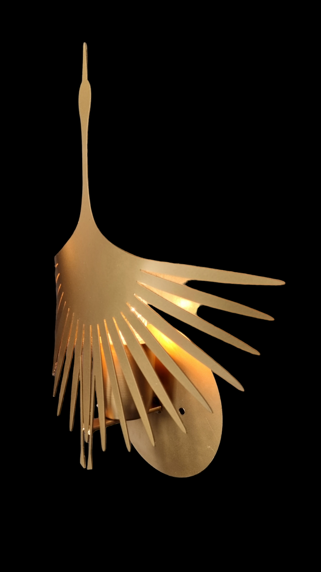 Fauna - Apliques de Pared - "Pájaro Art Deco" Curvo - 1 Luz