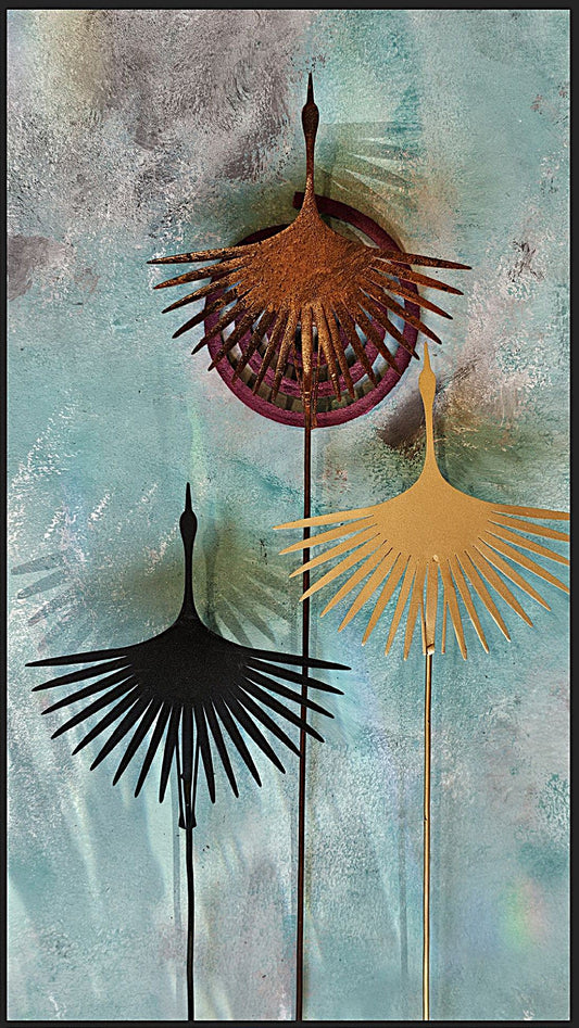Fauna - Pinchos de Maceta "Pájaro Art Deco" - c/ Espiral