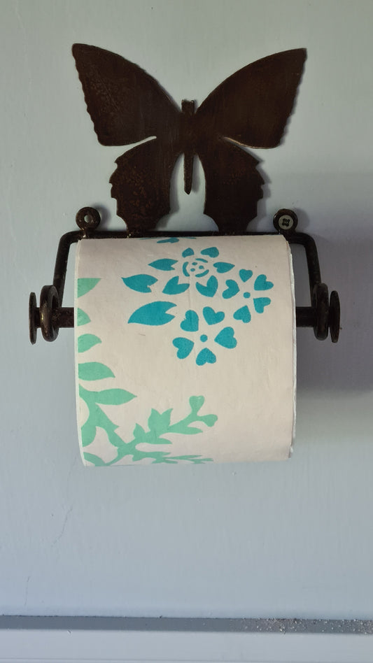 Portarrollos de Pared con Palito para Papel Higiénico - Mariposa Lisa